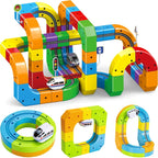 Magnetic ball track for building with gravity effect