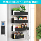 Magnetic Spice Rack Set with 4 Pieces – Powder-Coated Metal