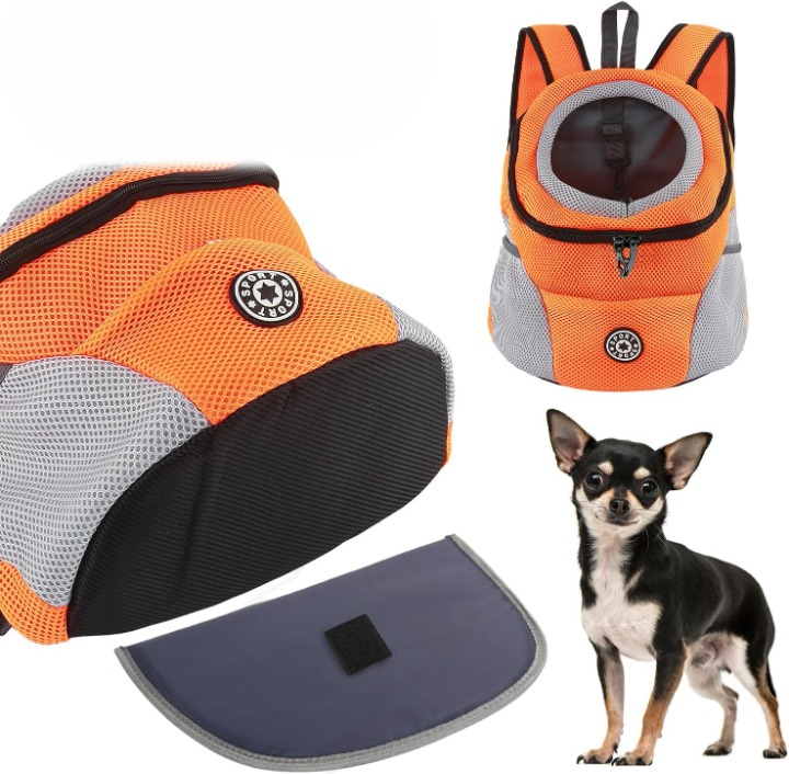 Hundetragerucksack zum Vorne-Tragen — atmungsaktiv & gepolstert, bis 10 kg
