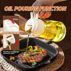 2-in-1 Oil Spray Bottle & Pourer – 470 ml Glass