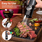 Electric Salt and Pepper Mill Set with Charging Station