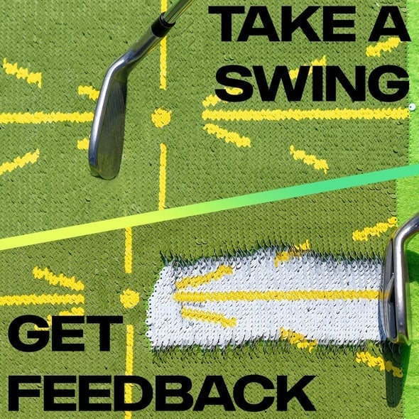Golf-Trainingsmatte mit Schwungkorrektur