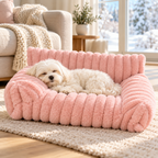 Plush pet bed in sofa design – Cozy retreat for cats & dogs