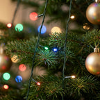 LED waterfall string lights for the Christmas tree, copper wire, with remote control