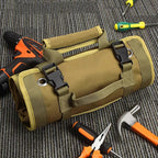 Werkzeugrolle Textil mit mehreren Taschen – Rollbar und Tragegriff