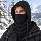 Wintermütze mit Nackenschutz und winddichter Außenschicht