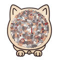 Holzpuzzle Katze – 135 Teile in verschiedenen Farben