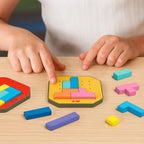 Logik-Puzzlespiel mit 108 bunten Teilen und 20 Aufgabenkarten