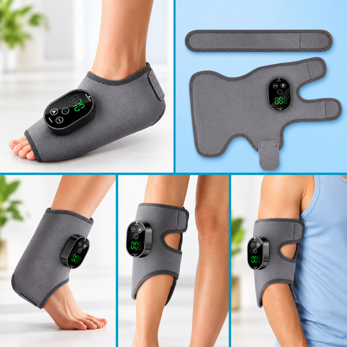 Fußwärmemassagegerät mit Vibration und 6 Heizstufen