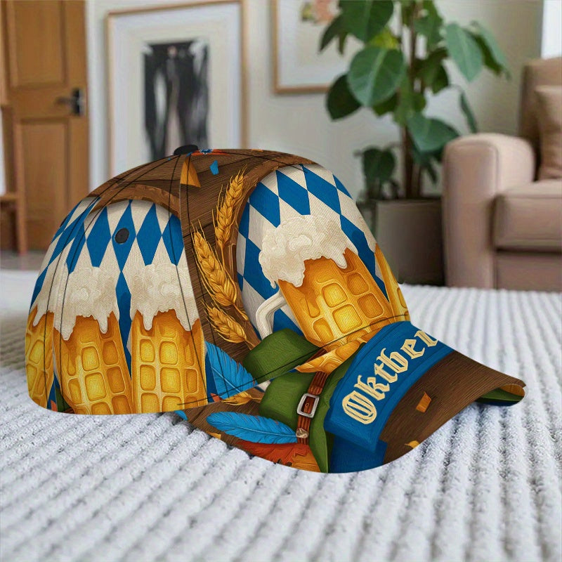 Baseball Cap with Oktoberfest Design – Adjustable Snapback