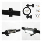 Fahrrad-Frontlicht LED 1000 Lumen, 180°, USB-C aufladbar mit 2000-mAh-Akku