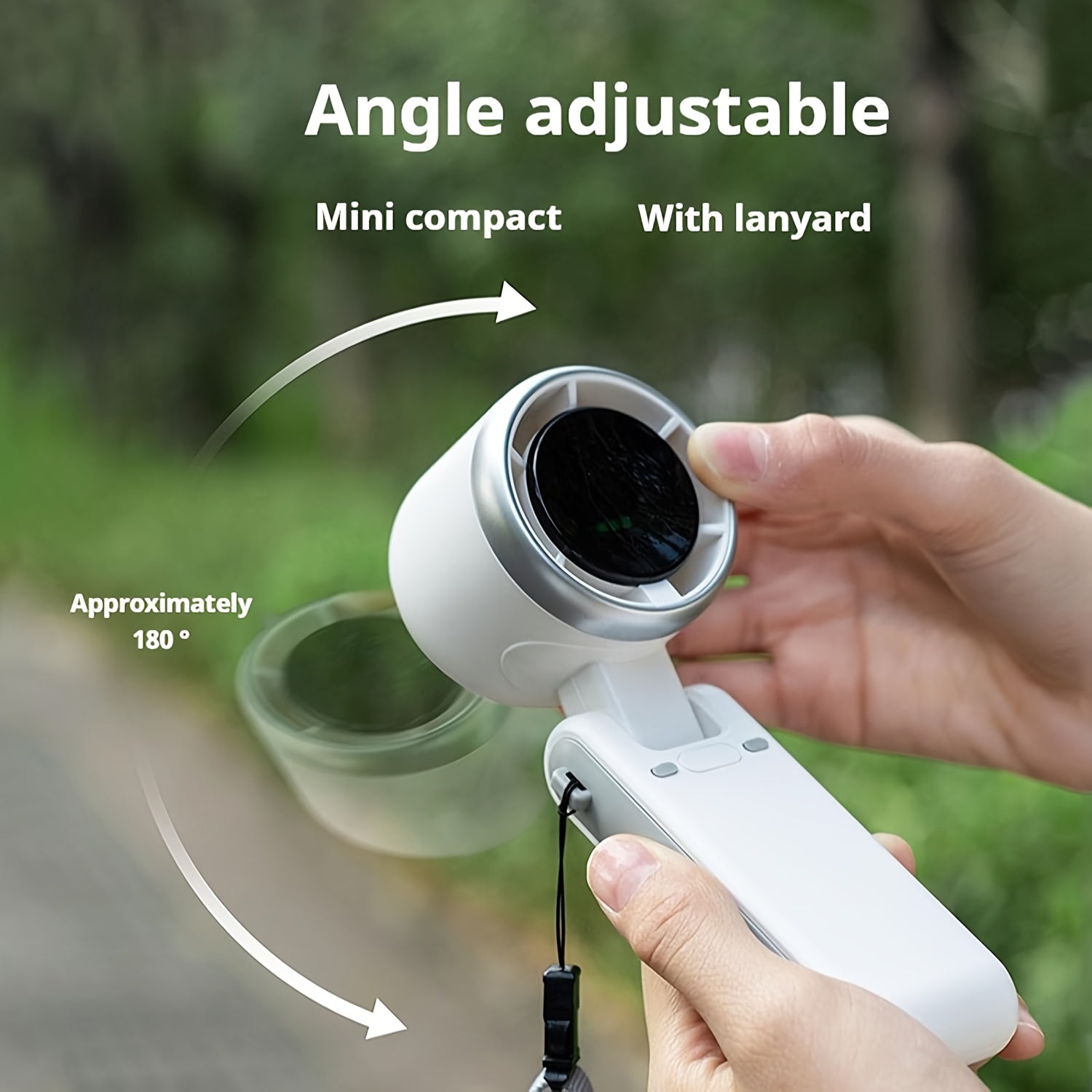 Handventilator USB wiederaufladbar mit 5 Geschwindigkeiten