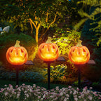 Solar-Kürbislaterne für den Garten – Warmes Halloween-Licht