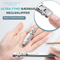 Nagelknipser Edelstahl ultra-dünn faltbar mit Schlüsselanhänger