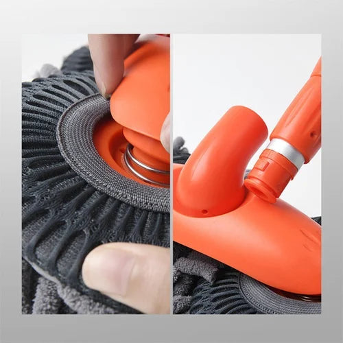 Teleskop-Autowaschmop mit Doppelkopf