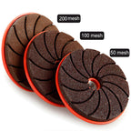 Polishing disc with cooling structure for angle grinders