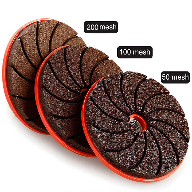 Polishing disc with cooling structure for angle grinders