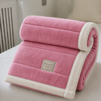 Kuscheldecke Flanell mit Lammwoll-Rückseite