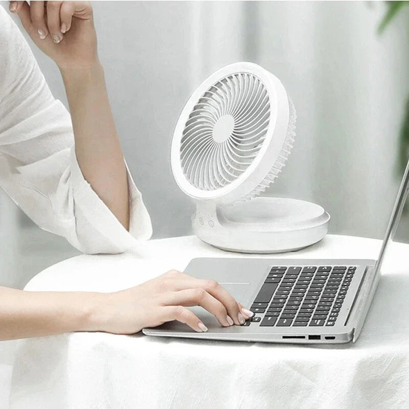 Klapp-Ventilator kabellos mit Nachtlicht