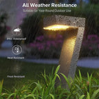 Solar-Wegleuchte 7-Form 46 cm Schwarz – Warmweißes LED-Licht
