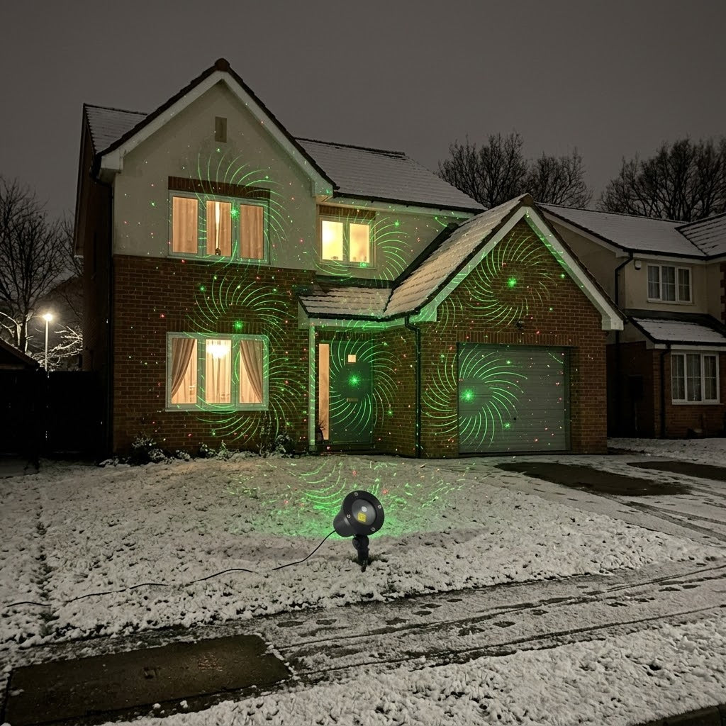 Red/Green Laser Light Projector for the Garden with Remote Control & Timer – Outdoor Use