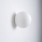 Round glass wall light with G9 socket, milky white - Ø 12/15/18 cm