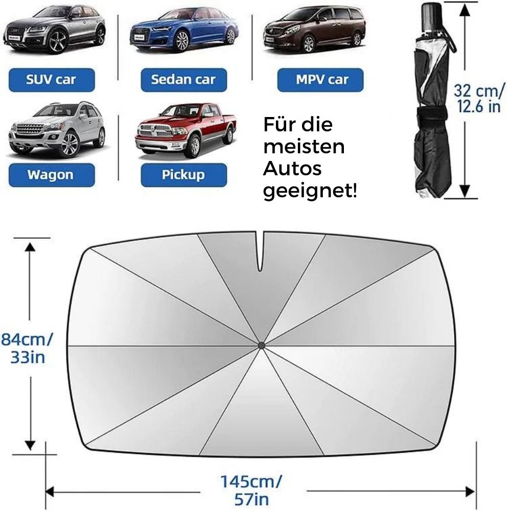 Car Sunshade with 360° Rotating Handle – UV Protection