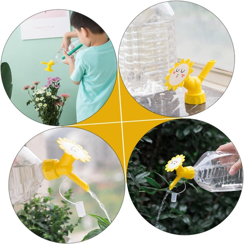 Flaschenvorsatz für Pflanzen mit Sonnenblumen-Design - 6er-Set