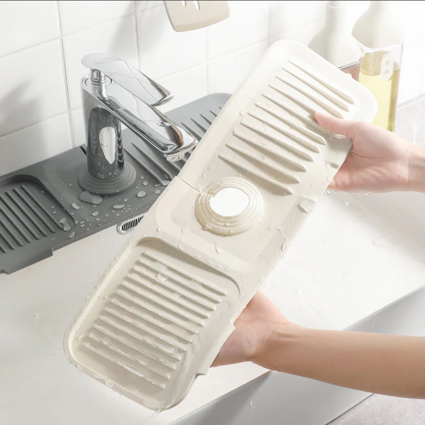 Sink Draining Mat with Splash Guard
