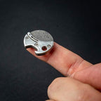 Mini Flaschenöffner Titan mit Damaszener Stahl Schneide