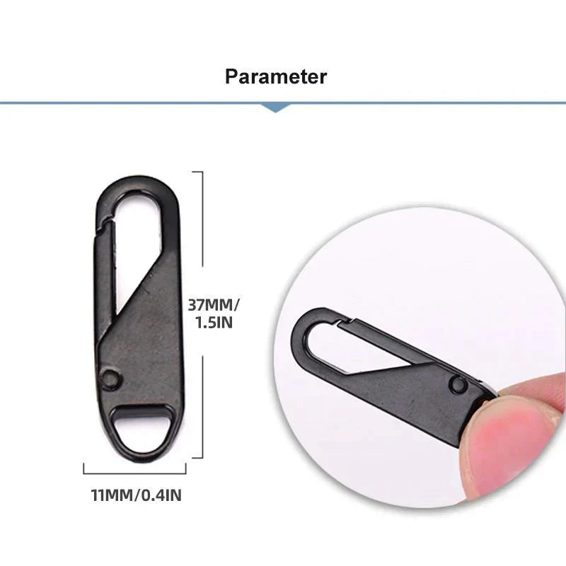 Metal Zipper Pull Universal - Set of 10