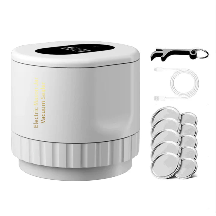 Electric Vacuum Sealer for Mason Jars – Airtight in 30 Seconds