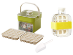 Ice cube tray with pressure release