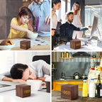 Digital LED cube alarm clock with temperature display