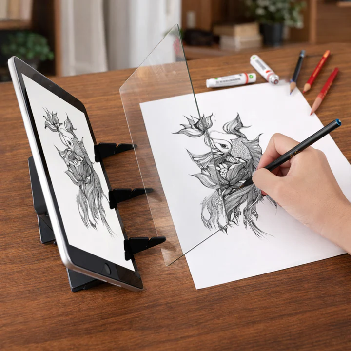 Optical Tracing Board with Smartphone Holder