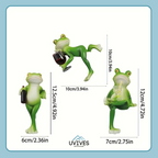 Frog Figurine for Flower Pots and Garden
