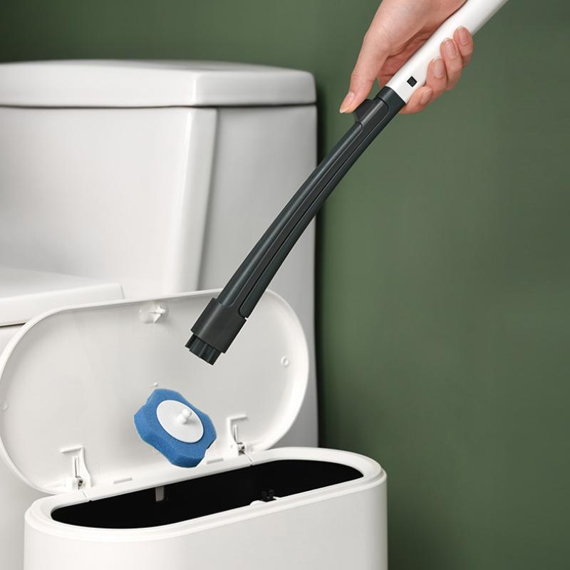 Toilet Brush with Disposable Sponge Heads – Hygienic System