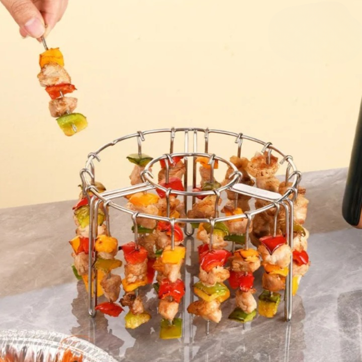 Heißluftfritteusen-Grillaufsatz mit Spießen -   Mivoza Deutschland