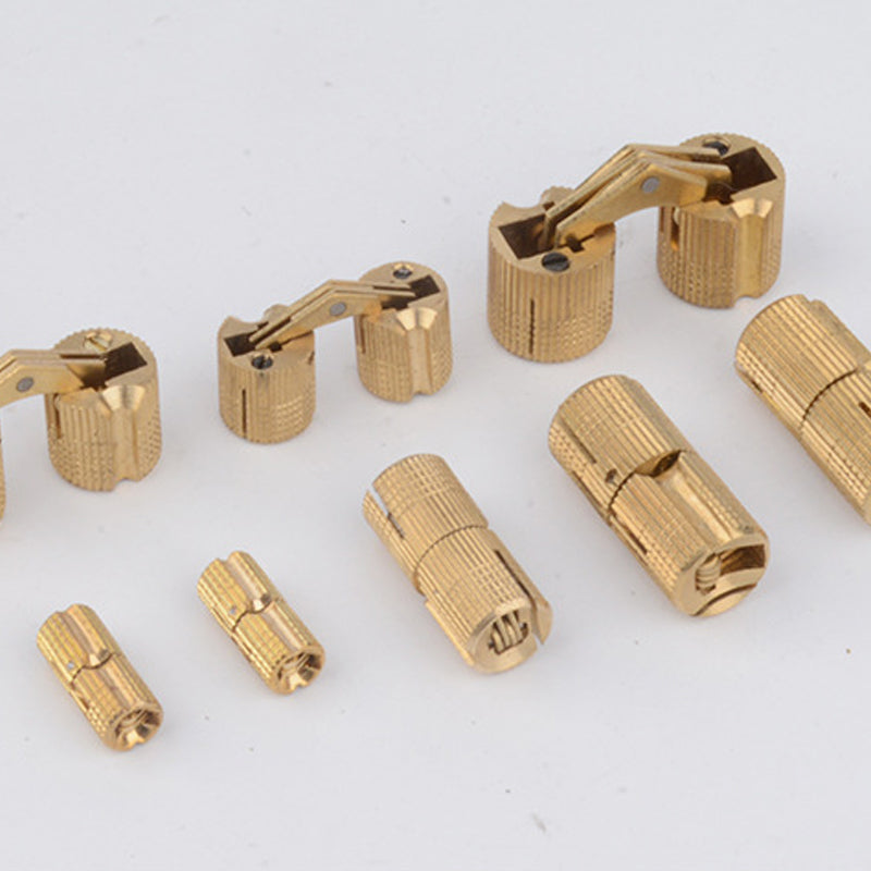 Verdeckte Scharniere Messing – Unsichtbare Zylinderscharniere - 4er-Set