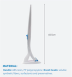 Toilet brush with replaceable fleece pads – hygienic, washable