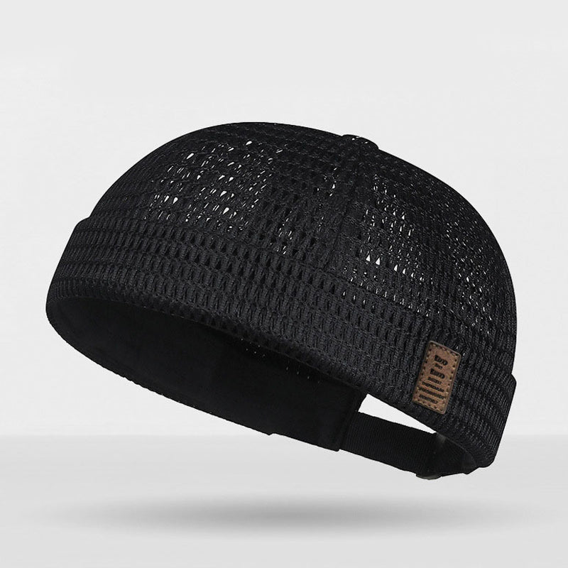 Rimless mesh cap with breathable fabric
