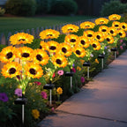 Solar-Sonnenblumenleuchte für Garten und Terrasse