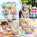 Tulip Piping Tip Set – 12 Pieces with Silicone Piping Bag & Adapter