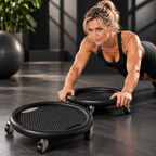 Bauchtrainer Scheibe drehbar 360 Grad mit Rollen