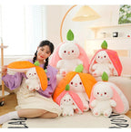 Kuschelhase mit Versteckfach – Karotten- oder Erdbeerdesign
