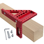 Aluminum Woodworking Square with Drill Guide Holes – 90° and 45°