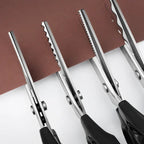 Serrated Scissors with Toothed Blade for Fabric and Crafting