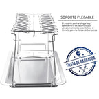 Chicken leg holder stainless steel with drip tray