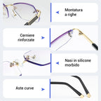 Progressive varifocal glasses with blue light filter
