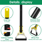 Stainless Steel Garden Hoe with Ergonomic Long Handle